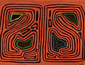 Vintage Orange And Black Autumn Leaves Mola