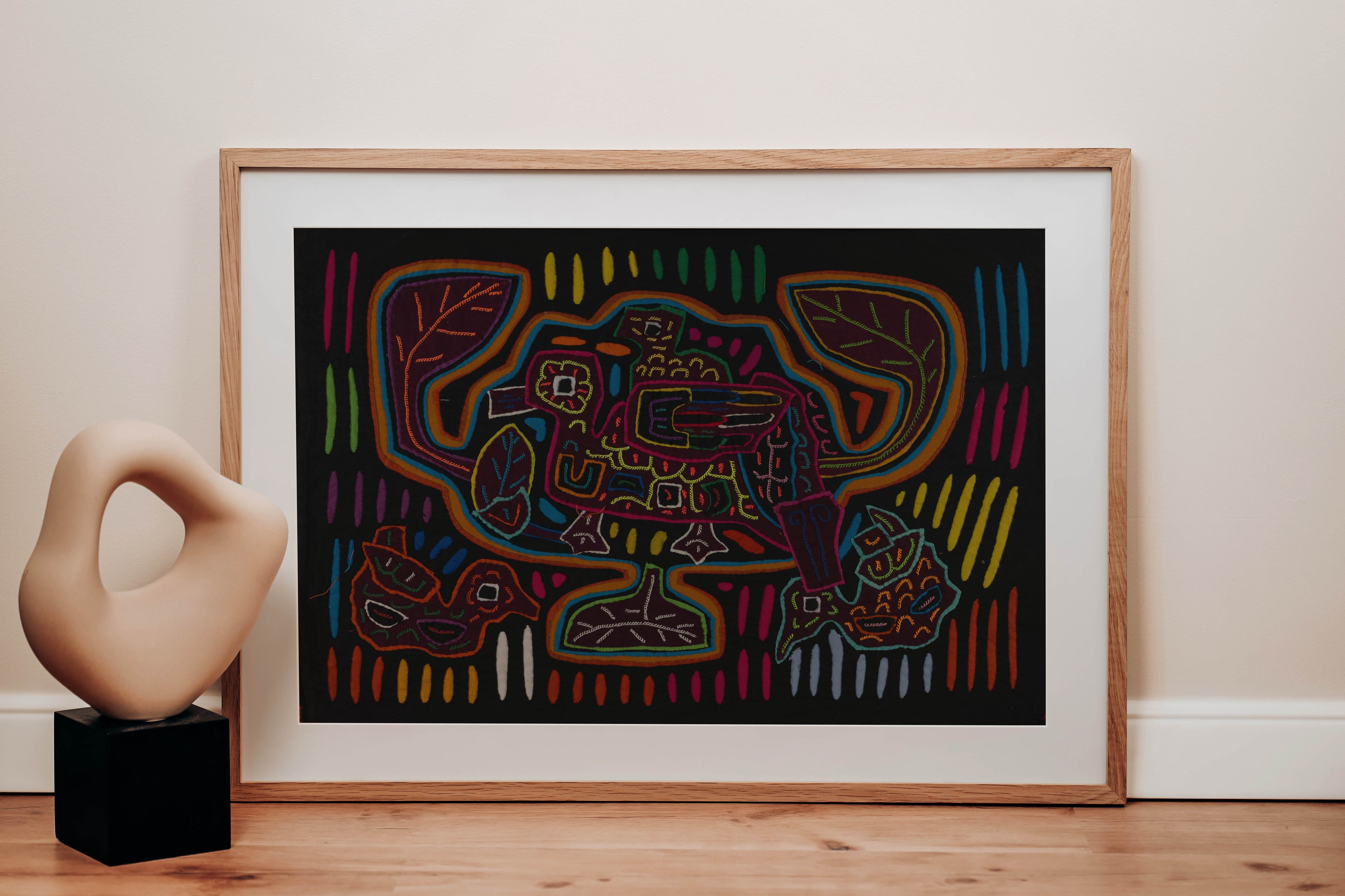 Multi-Color Mother Duck With Chick Mola
