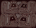 Burgundy And White Bird Head Mola