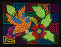 Colorful Hummingbird Feeding on Flower Mola