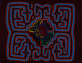 Maroon And Blue Floral Flower Mola