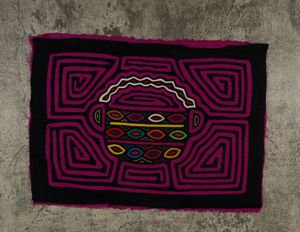 Black And Purple Flower Basket Mola