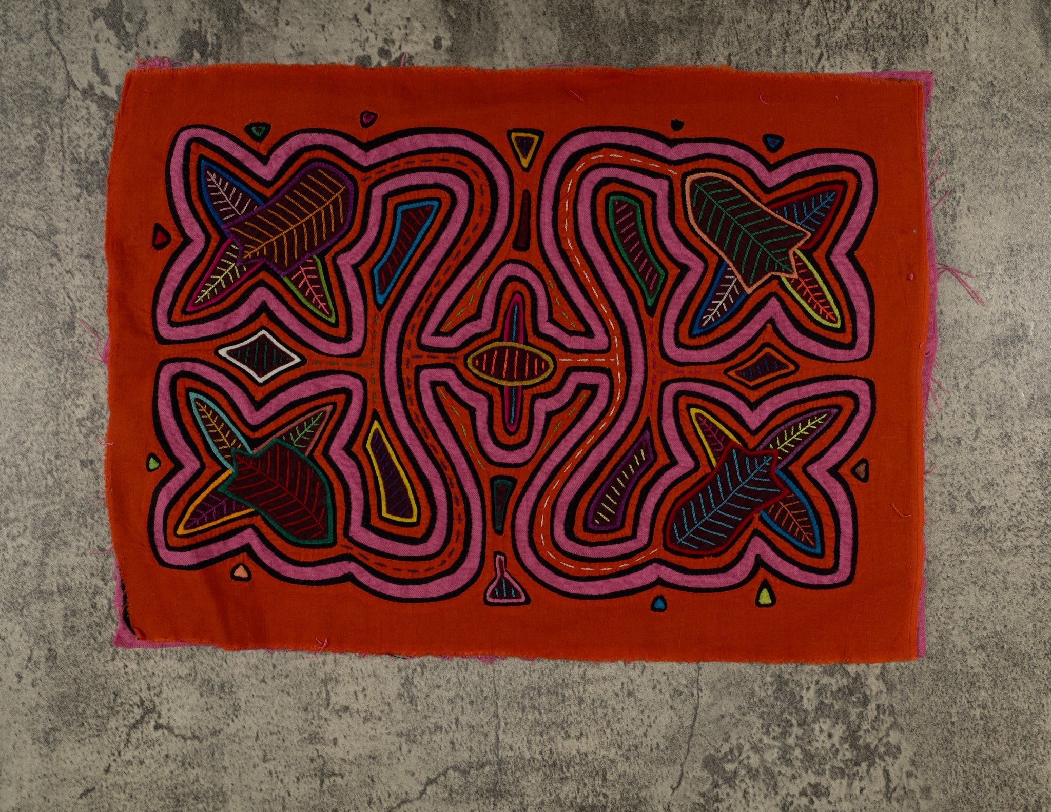 Orange And Pink Floral Flower Mola