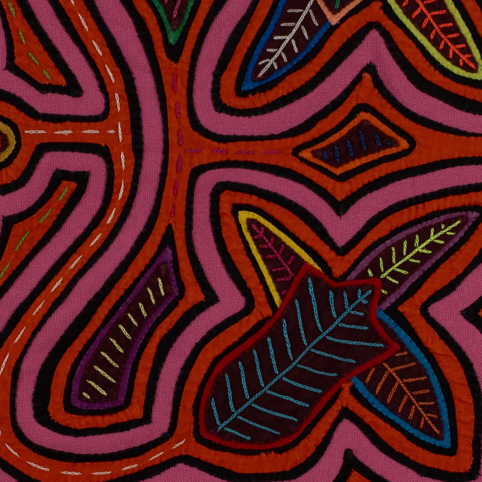Orange And Pink Floral Flower Mola