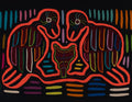 Classic Black And Neon Orange Bird Mola