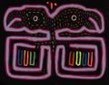 Black Red And Blue Optical Illusion Bird Mola