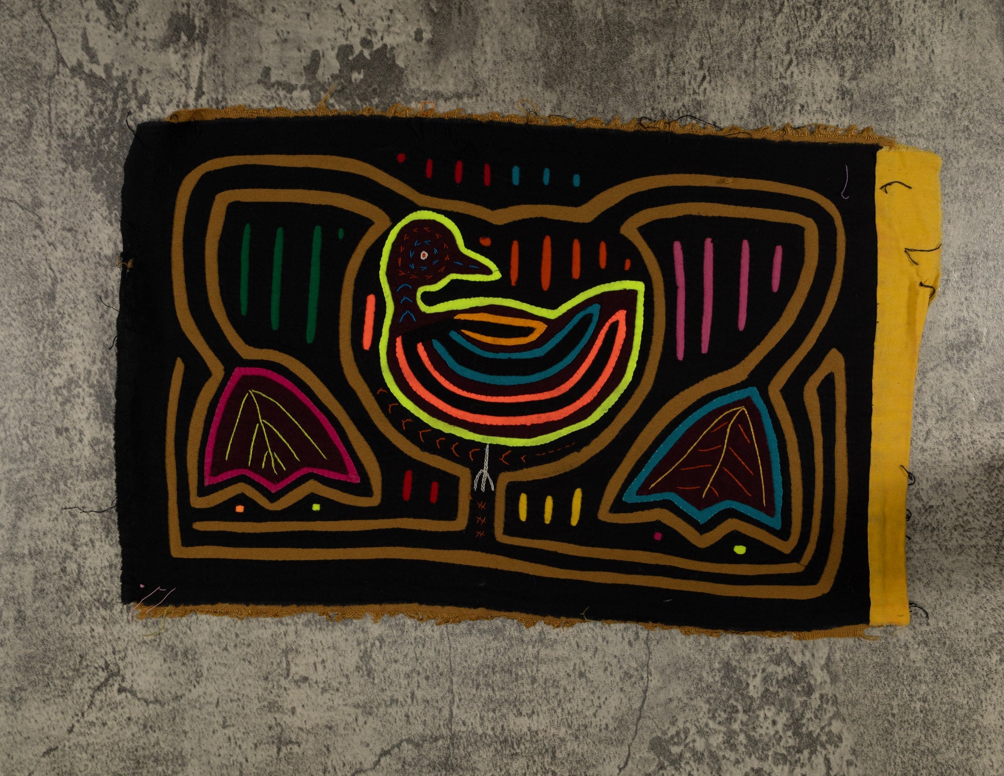 Vintage Black And Brown Bird Mola