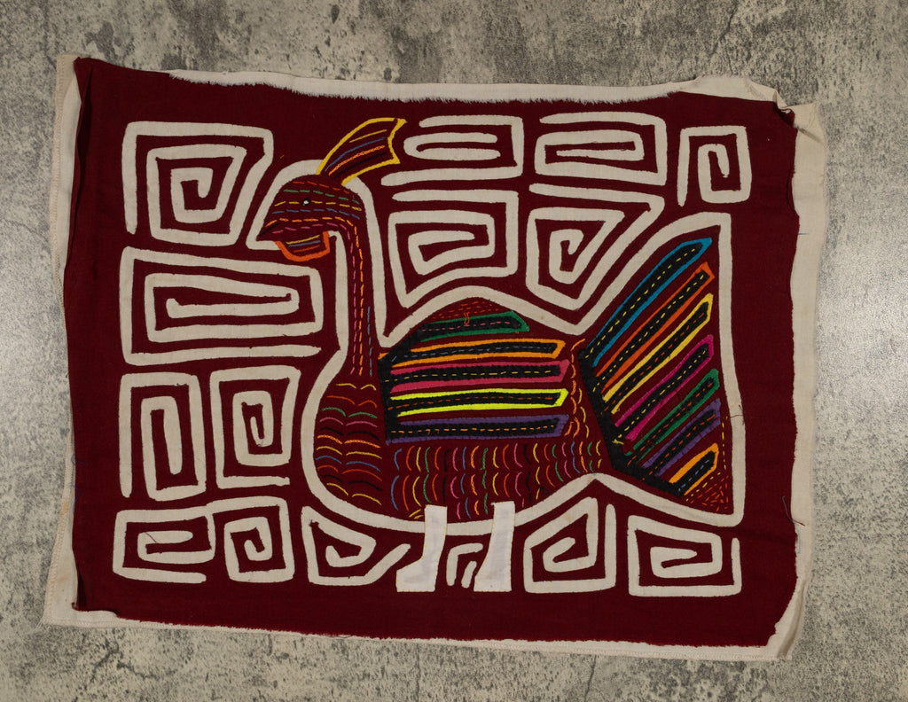 Traditional Burgundy And White Wild Turkey Mola