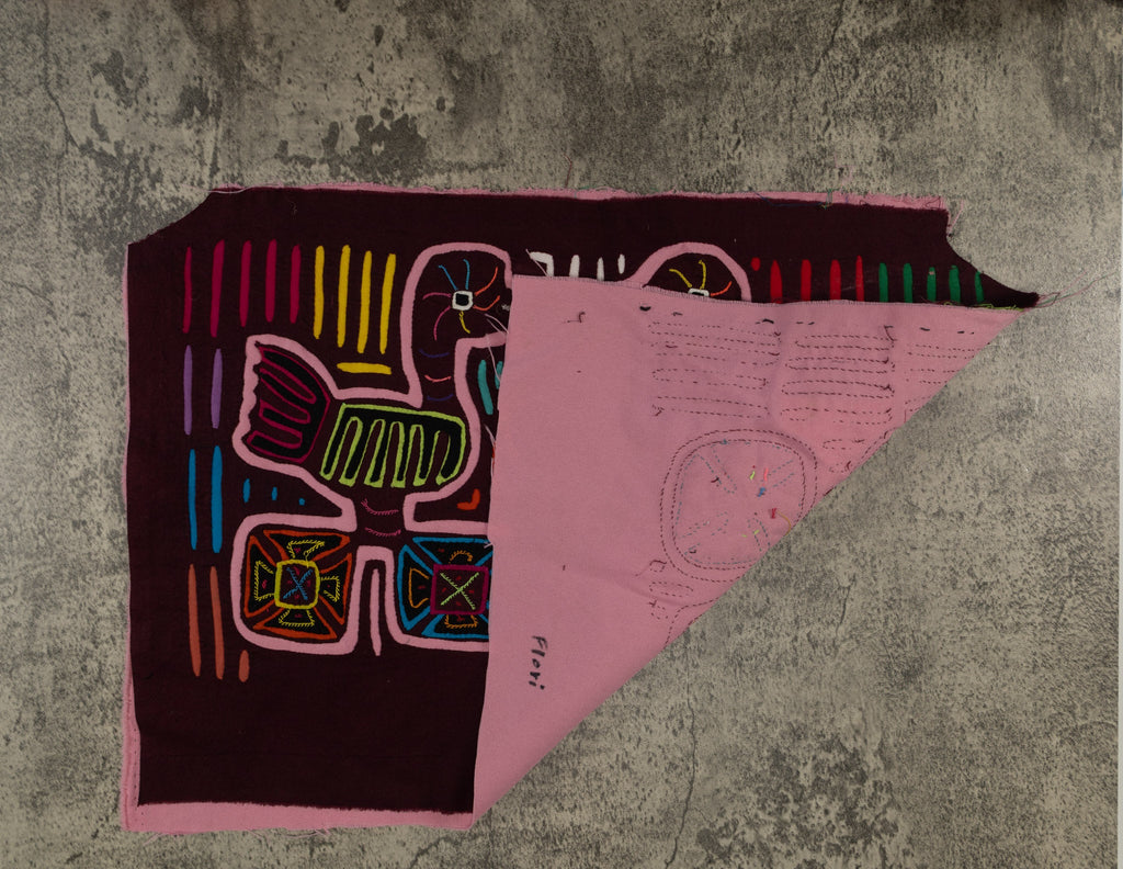Burgundy And Pink Jungle Bird On Wheels Mola
