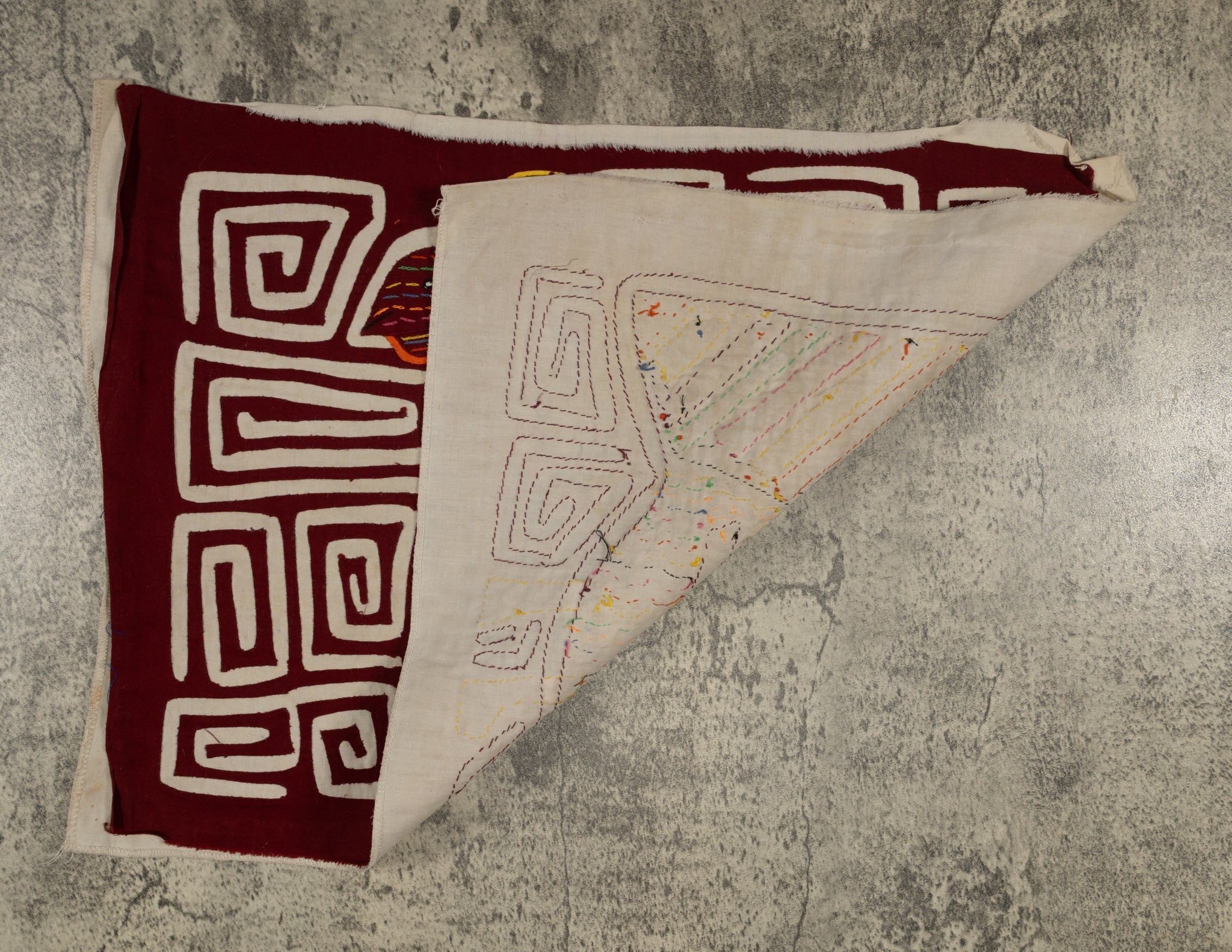 Traditional Burgundy And White Wild Turkey Mola