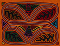 Traditional Orange And Gray Autumn Leaves Mola