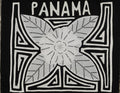 Traditional Black And White Floral flower Panama Mola