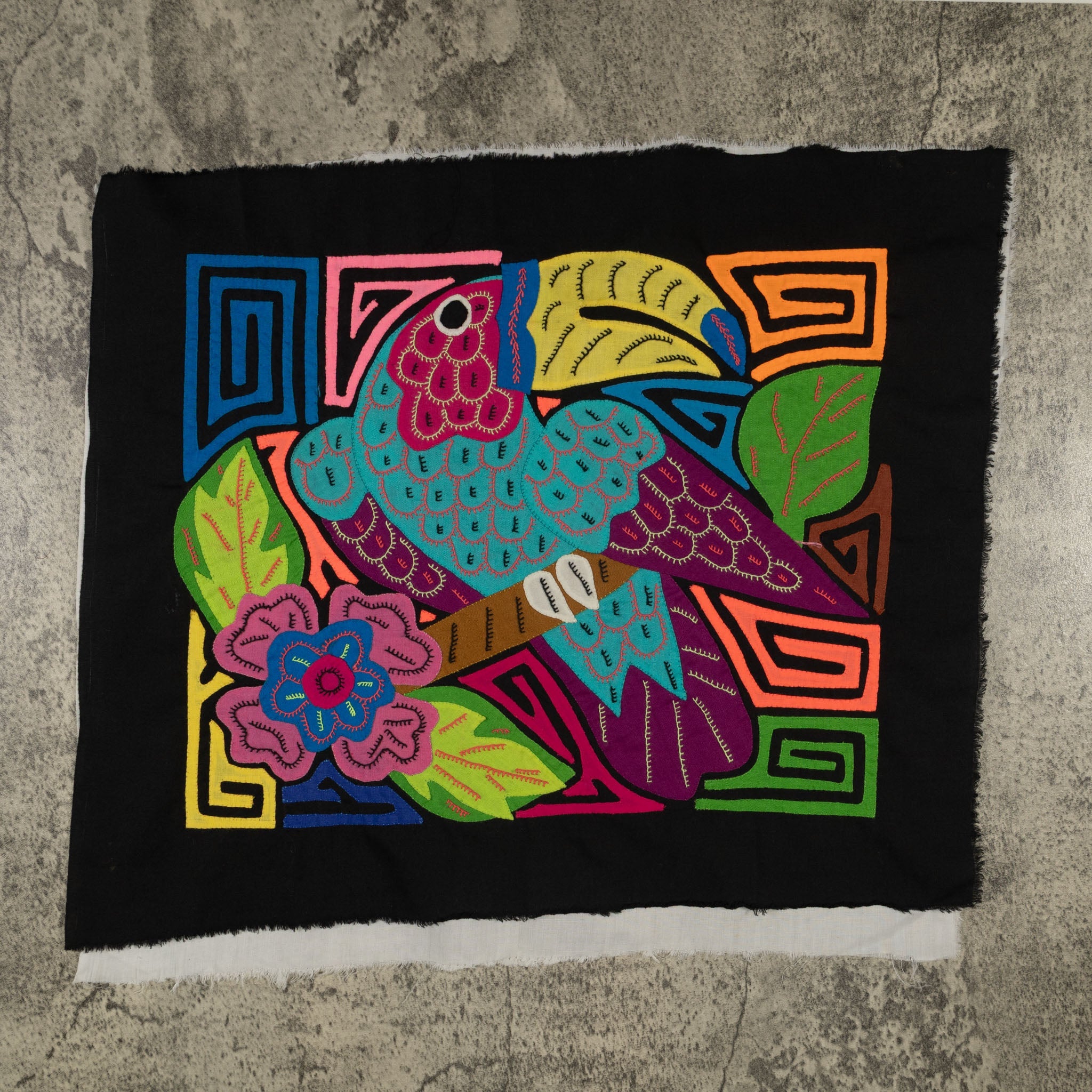 Fantasy Purple And Blue Toucan Parrot Bird Mola