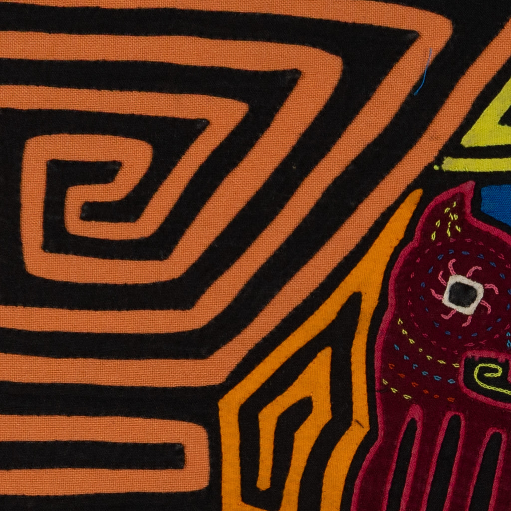 Traditional Black And Orange Jungle Rascal Mola