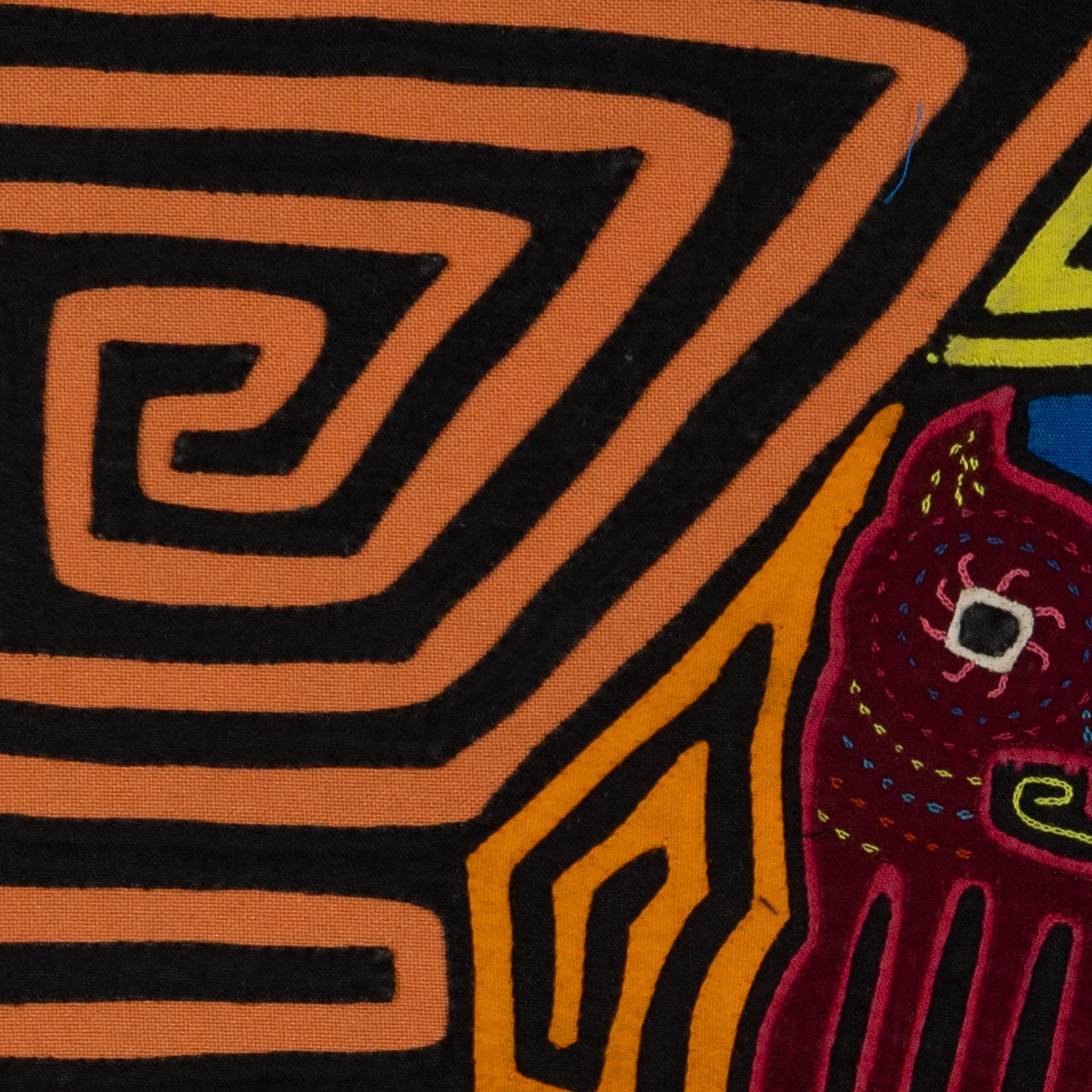 Traditional Black And Orange Jungle Rascal Mola