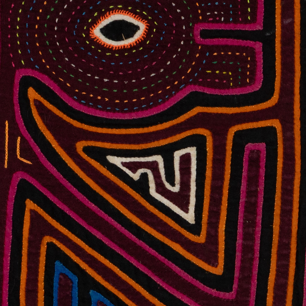 Traditional Purple Black And Gold Prayer Buddies Mola