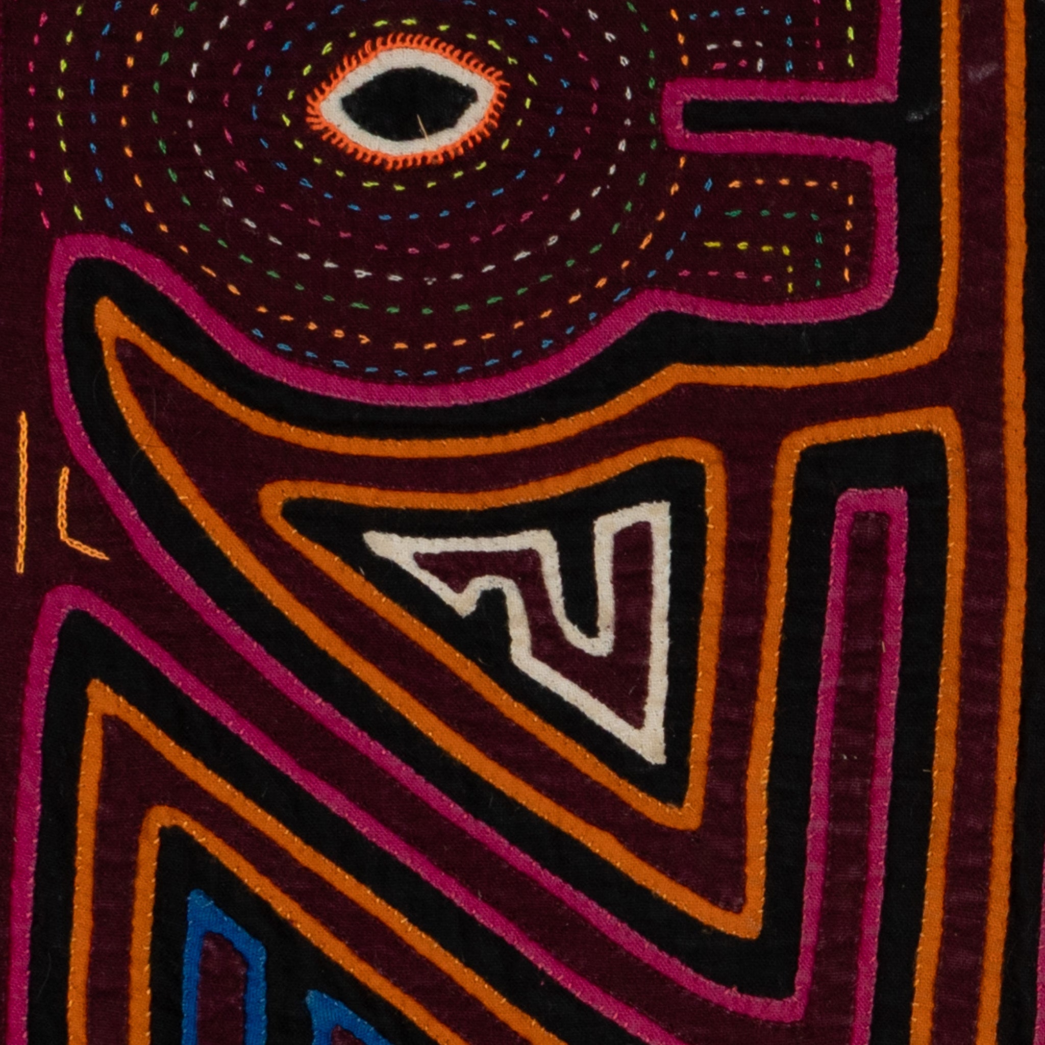 Traditional Purple Black And Gold Prayer Buddies Mola