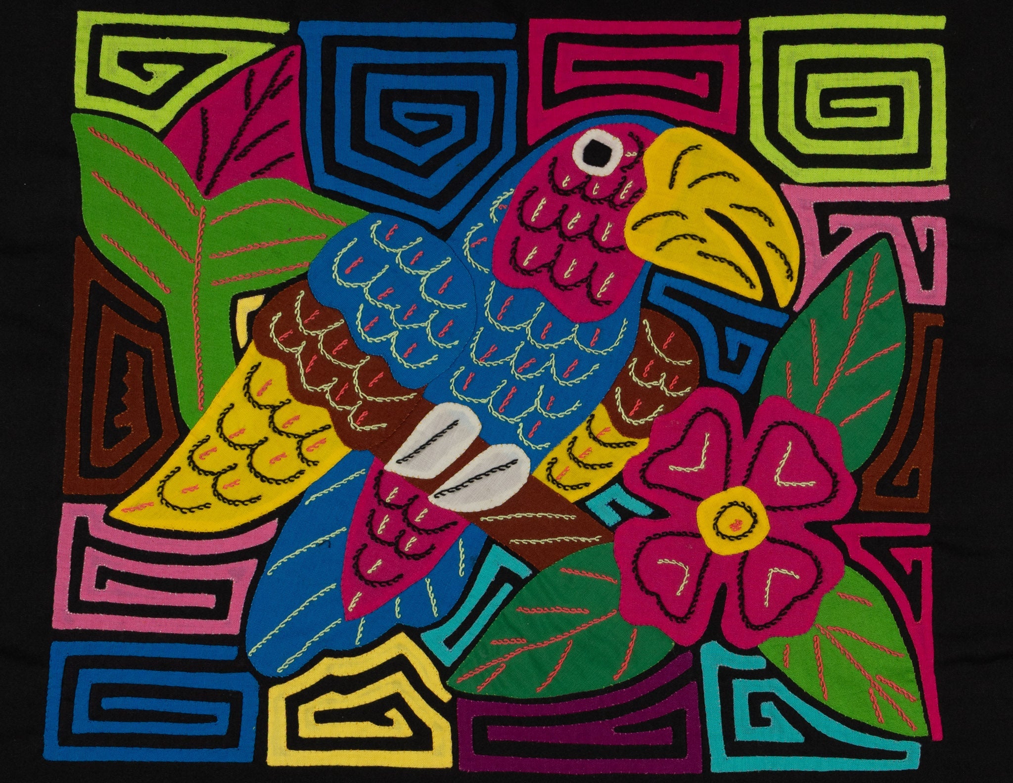 Fantasy Blue Yellow And Green Toucan Bird Mola