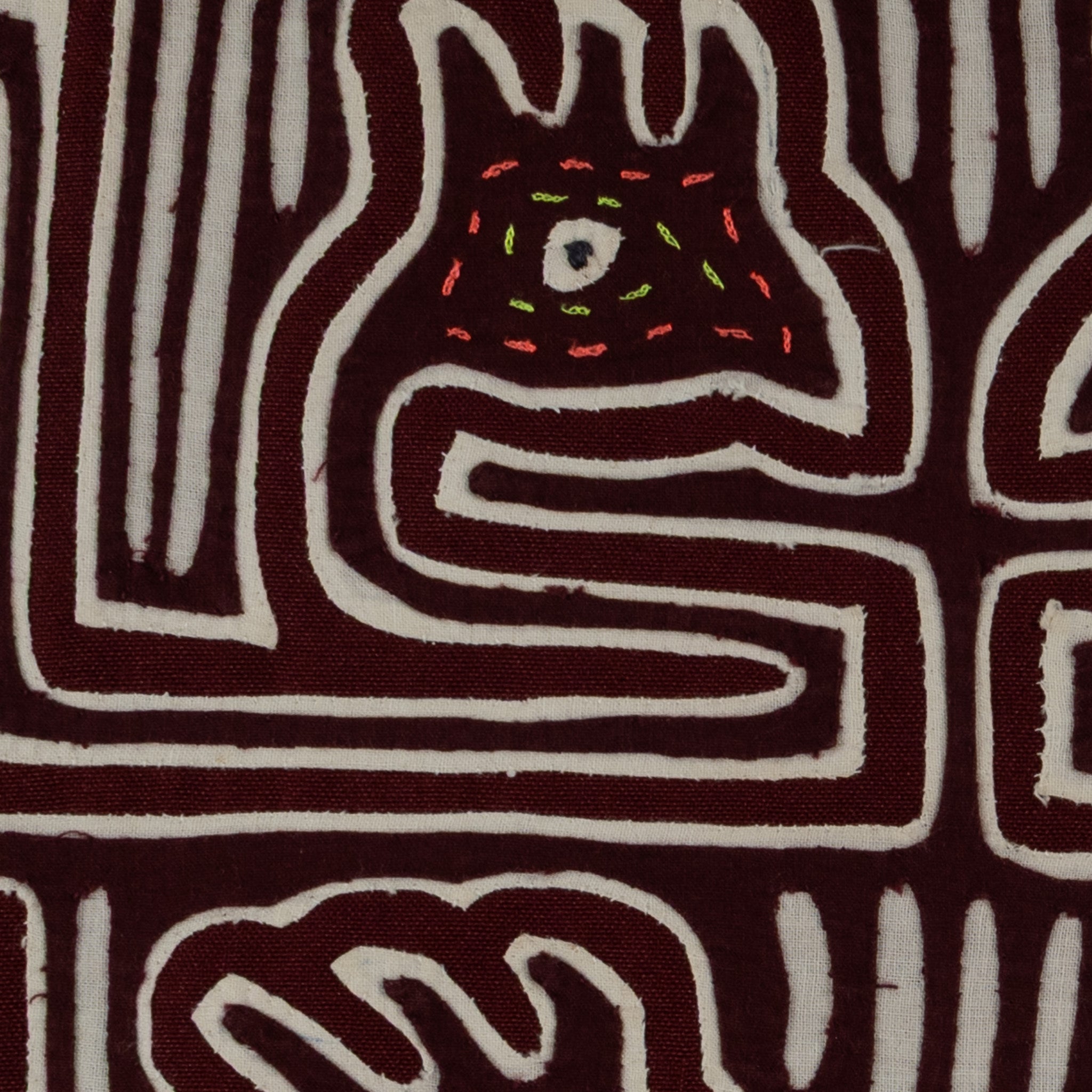 Burgundy And White Bird Head Mola