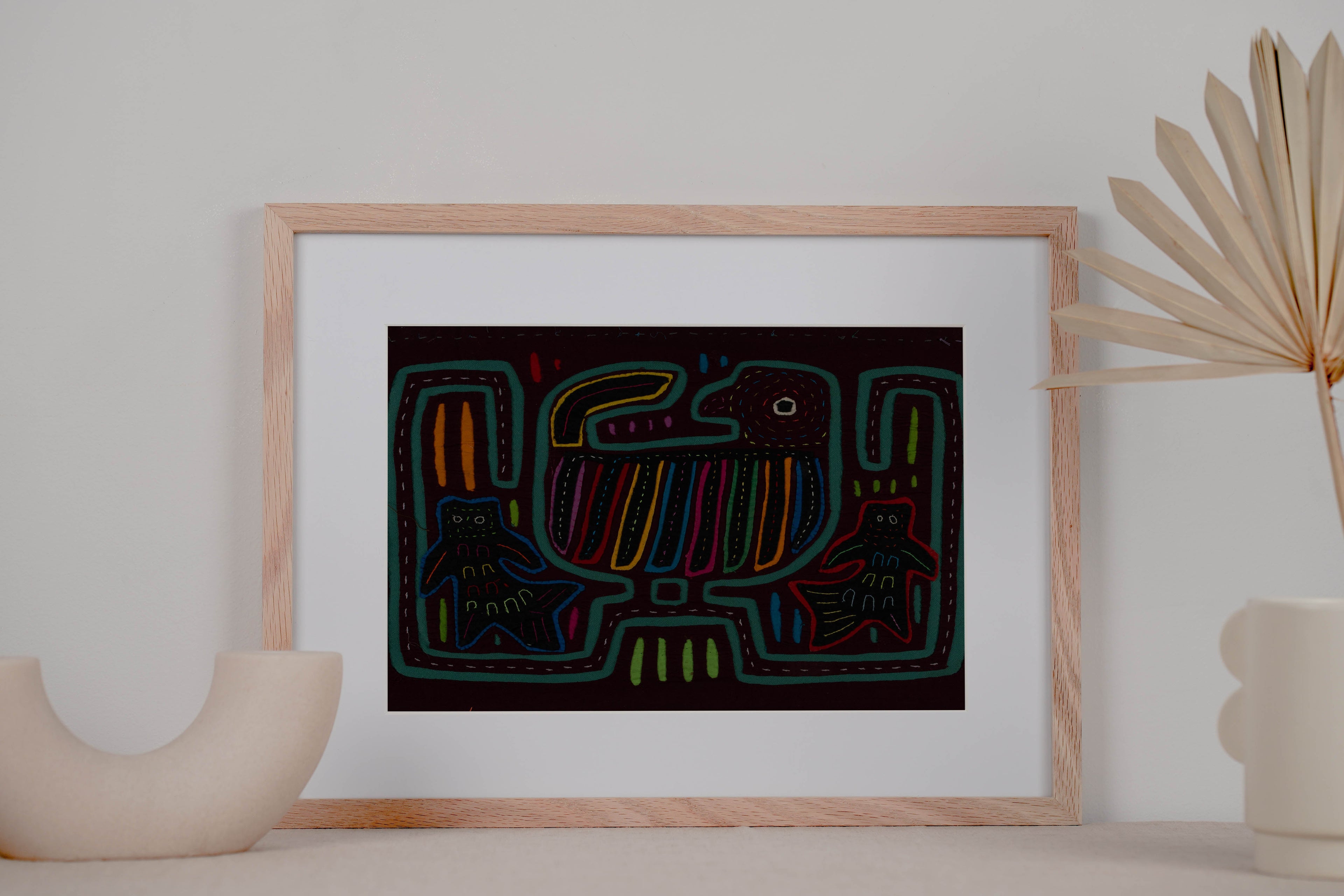 Traditional Burgundy And Green Bird and Fishy Ghost Mola