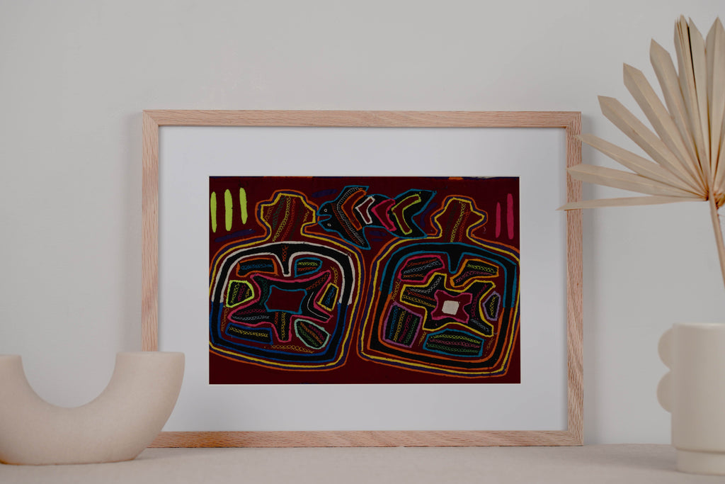 Traditional Multi-Color Fish And Jug Mola
