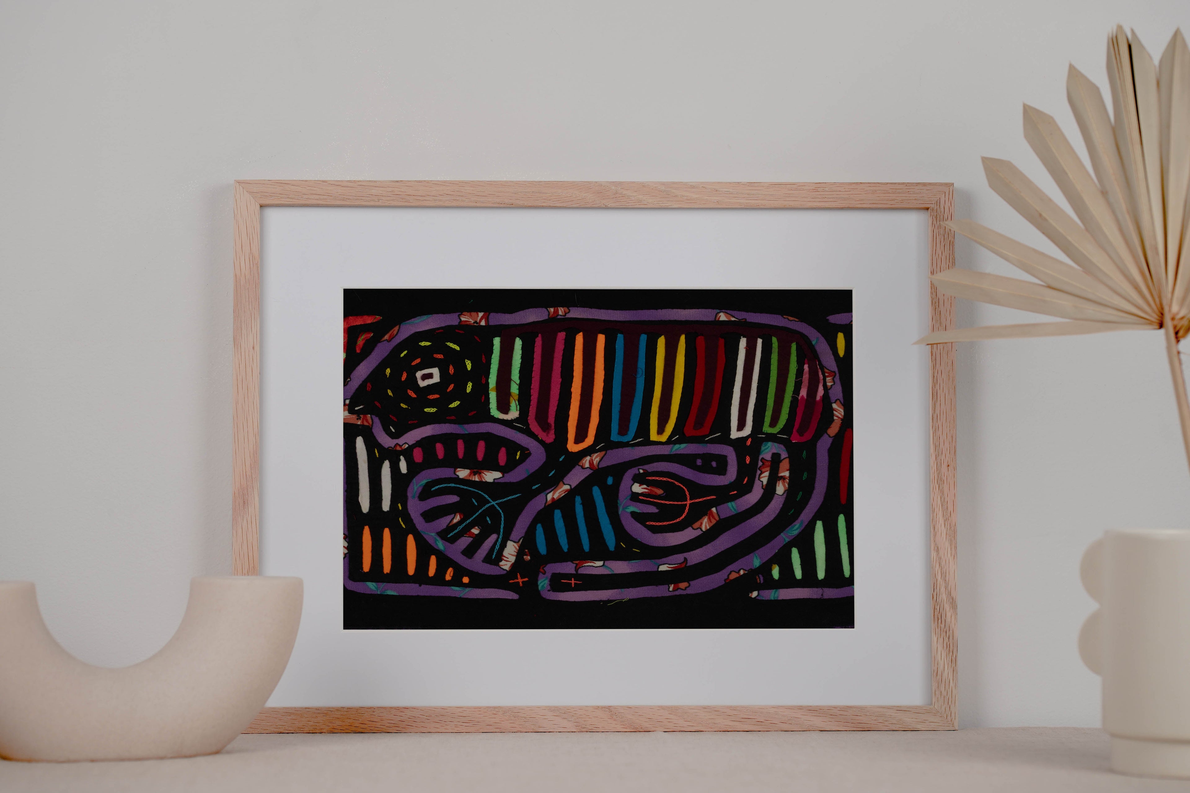 Vintage Black And Purple Gecko Mola