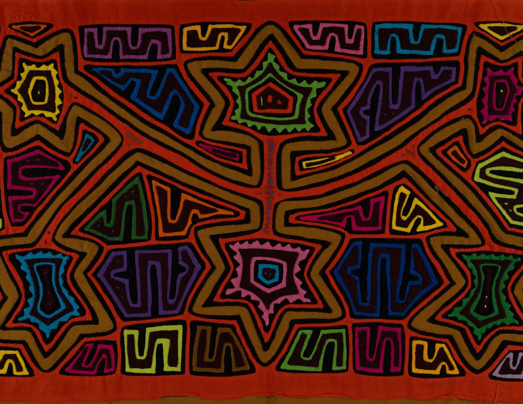 Orange And Brown Stars From Heaven Mola