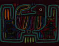 Traditional Burgundy And Green Bird and Fishy Ghost Mola