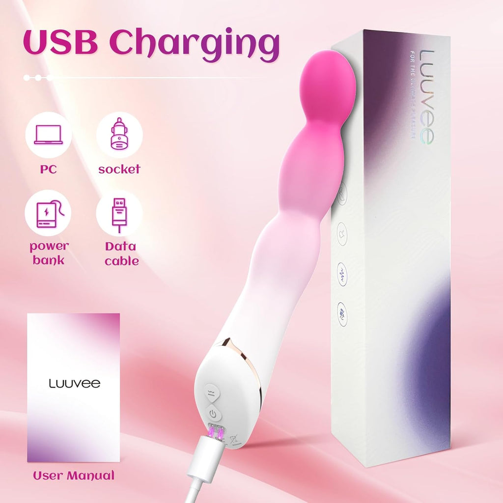 PulseWave Vibrating Anal Beads Wand