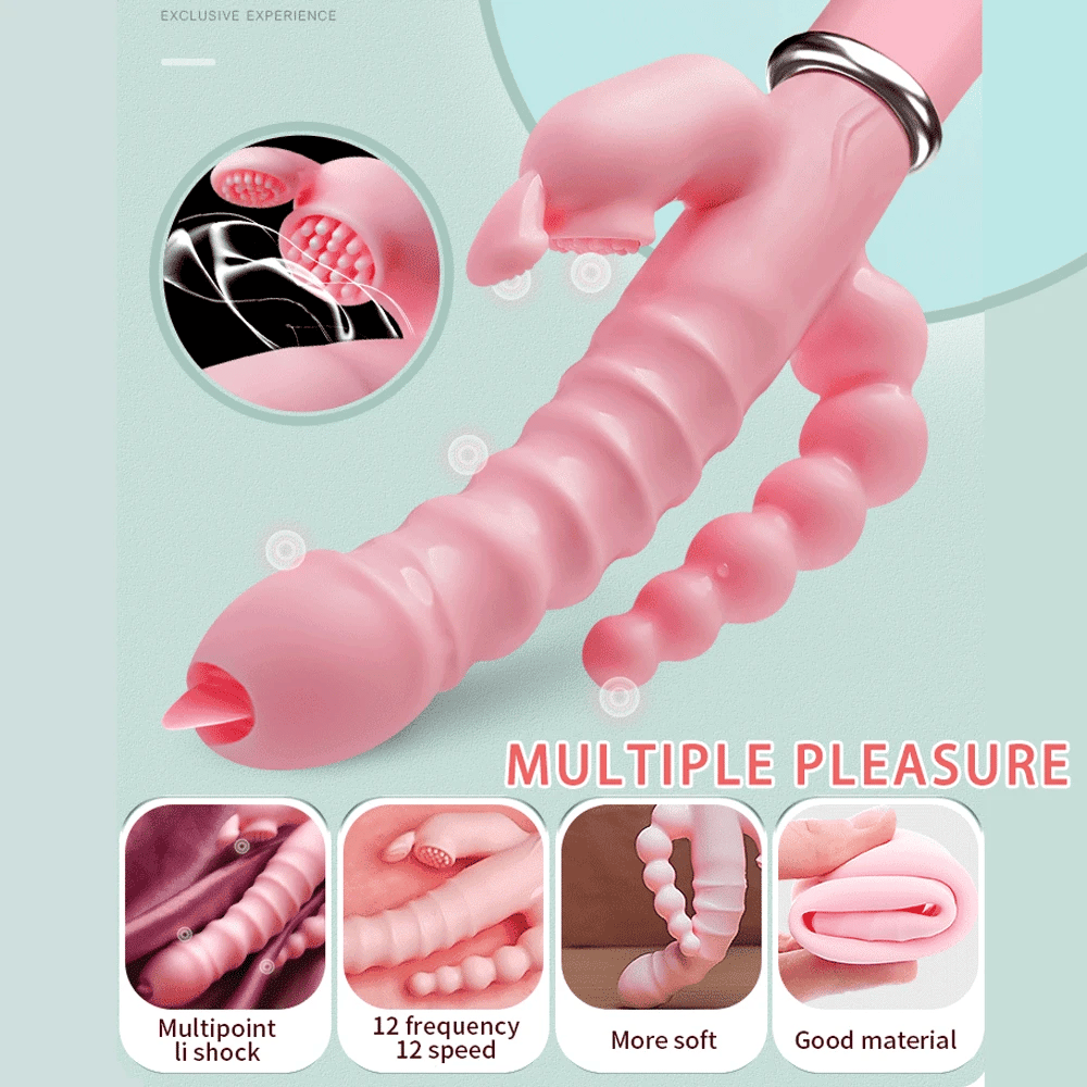 TriFusion 3-in-1 Rabbit Tongue Vibrator