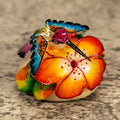 Hummingbird With Flower Tagua Nut Carving