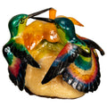 2 Hummingbirds With Flower Tagua Nut Carving