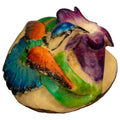 Hummingbird With Flower Tagua Nut Carving