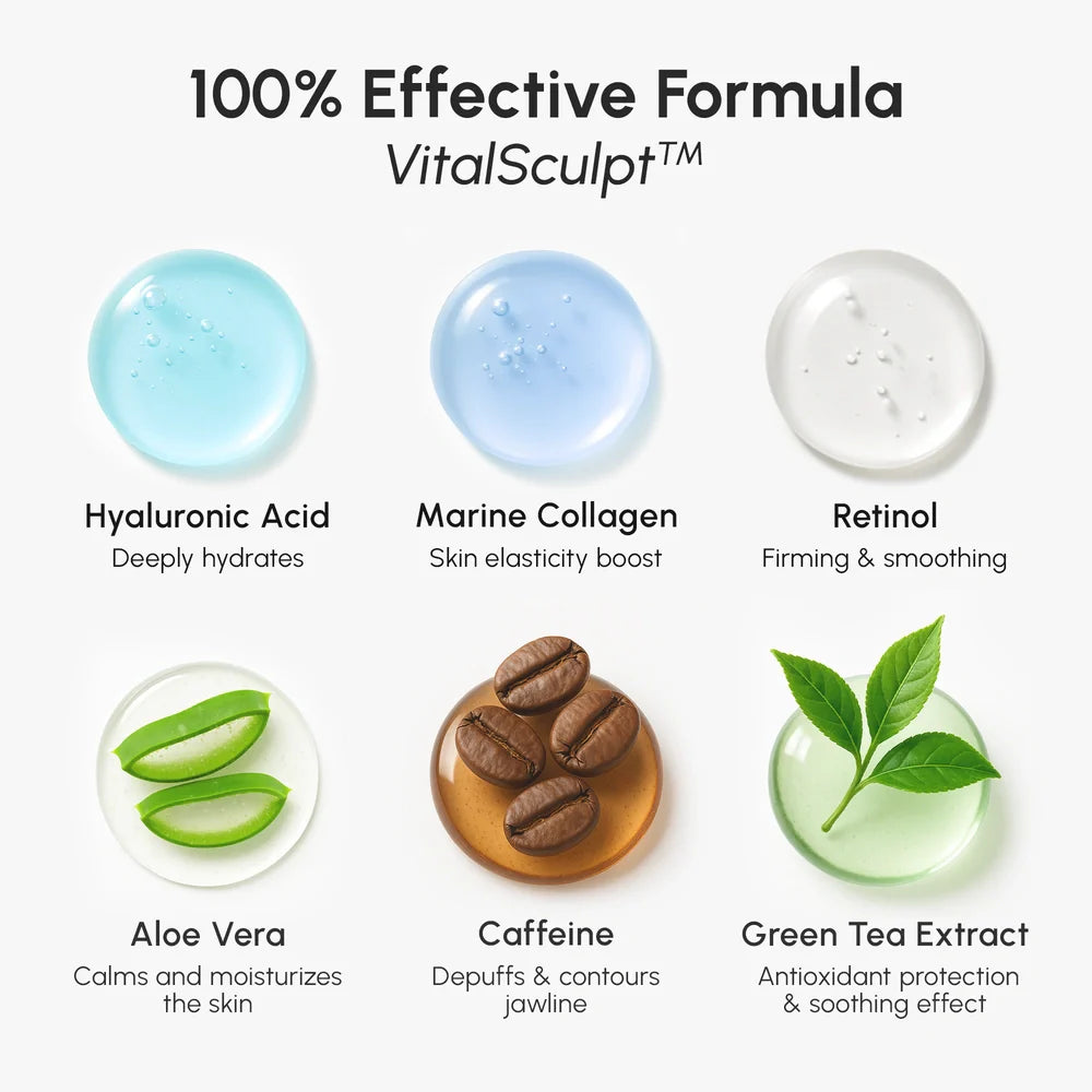 Mascarilla lifting V-line de ácido hialurónico