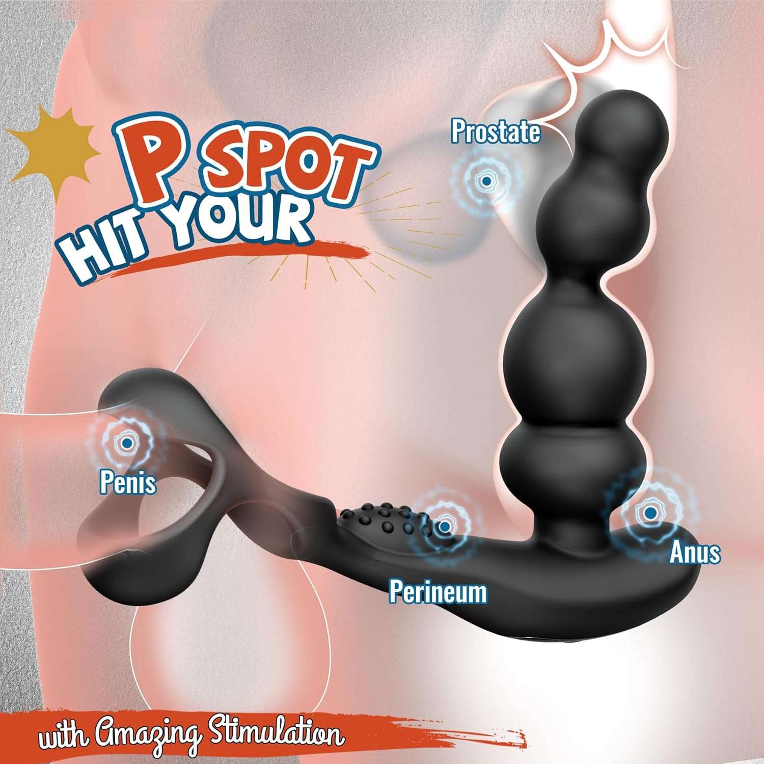 HyperLoop Rotating Anal Vibrator Penis Ring