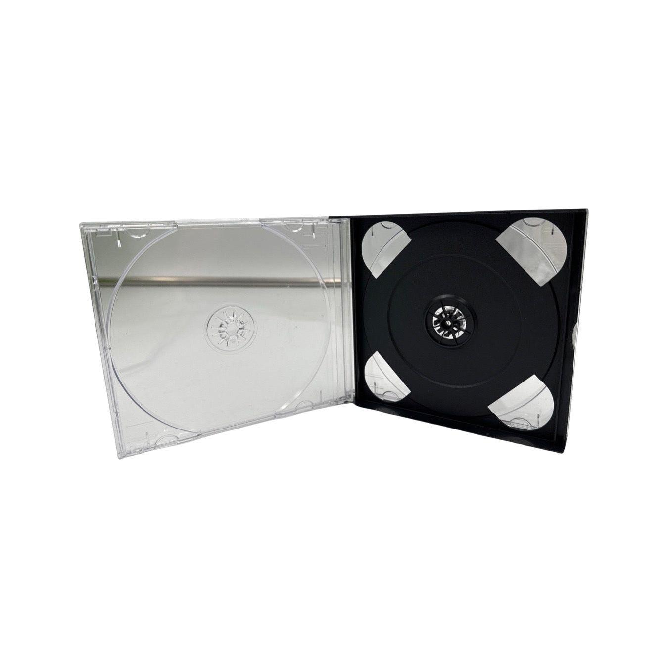 Caja de almacenamiento de repuesto transparente Quad para videojuegos Playstation, DreamCast, CD y PC