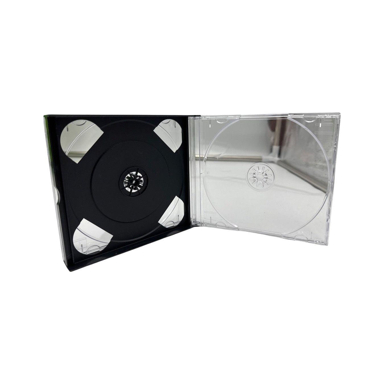 Caja de almacenamiento de repuesto transparente Quad para videojuegos Playstation, DreamCast, CD y PC