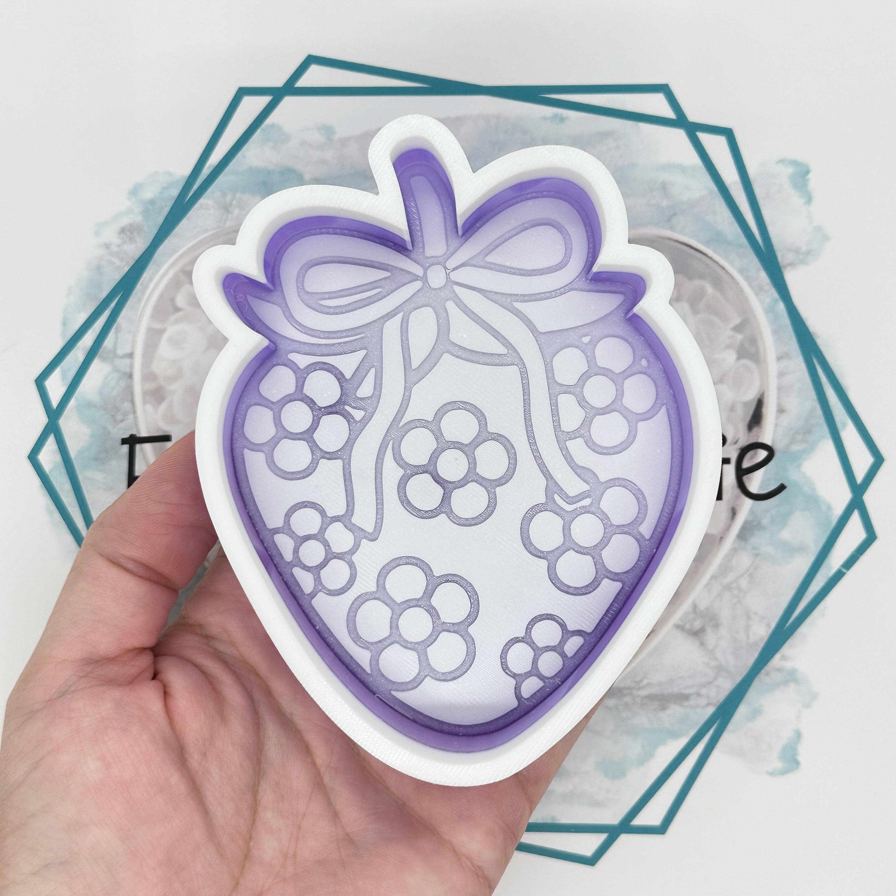 Floral Strawberry Freshie Mold