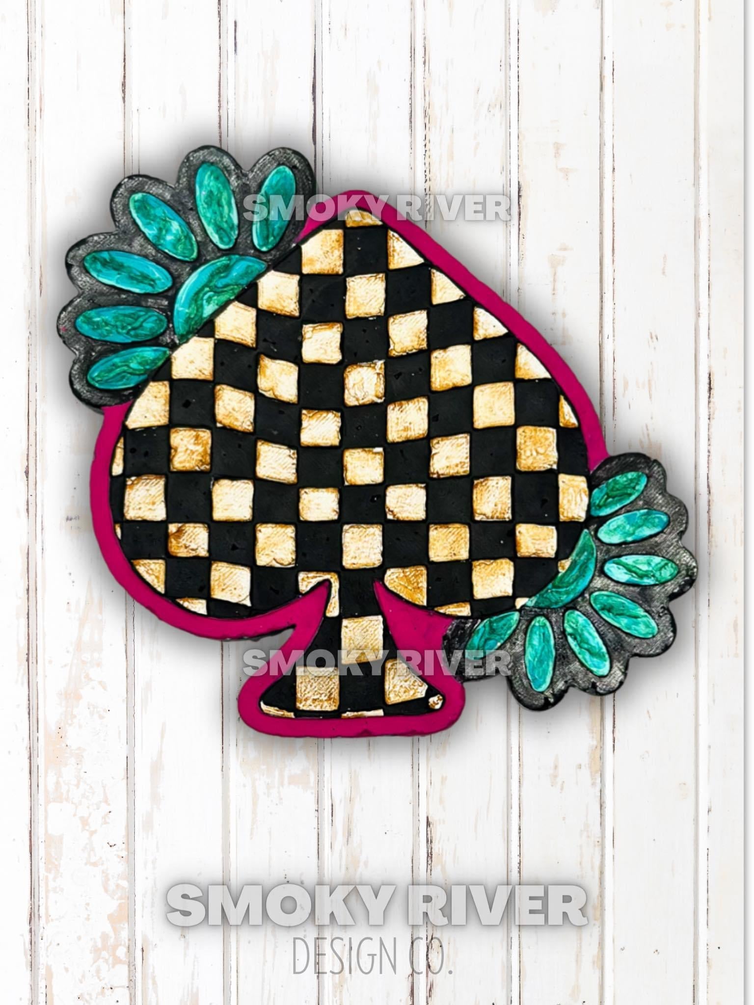 Checkered Spade with Concho Freshie Mold