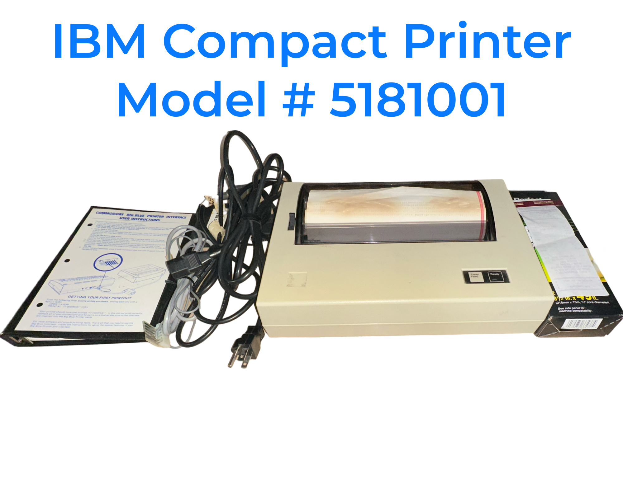 Impresora térmica compacta IBM 5181001 PC (RARA) - Commodore 64