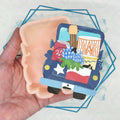 Truck Freshie Mold with DrPepper Themed Cardstock