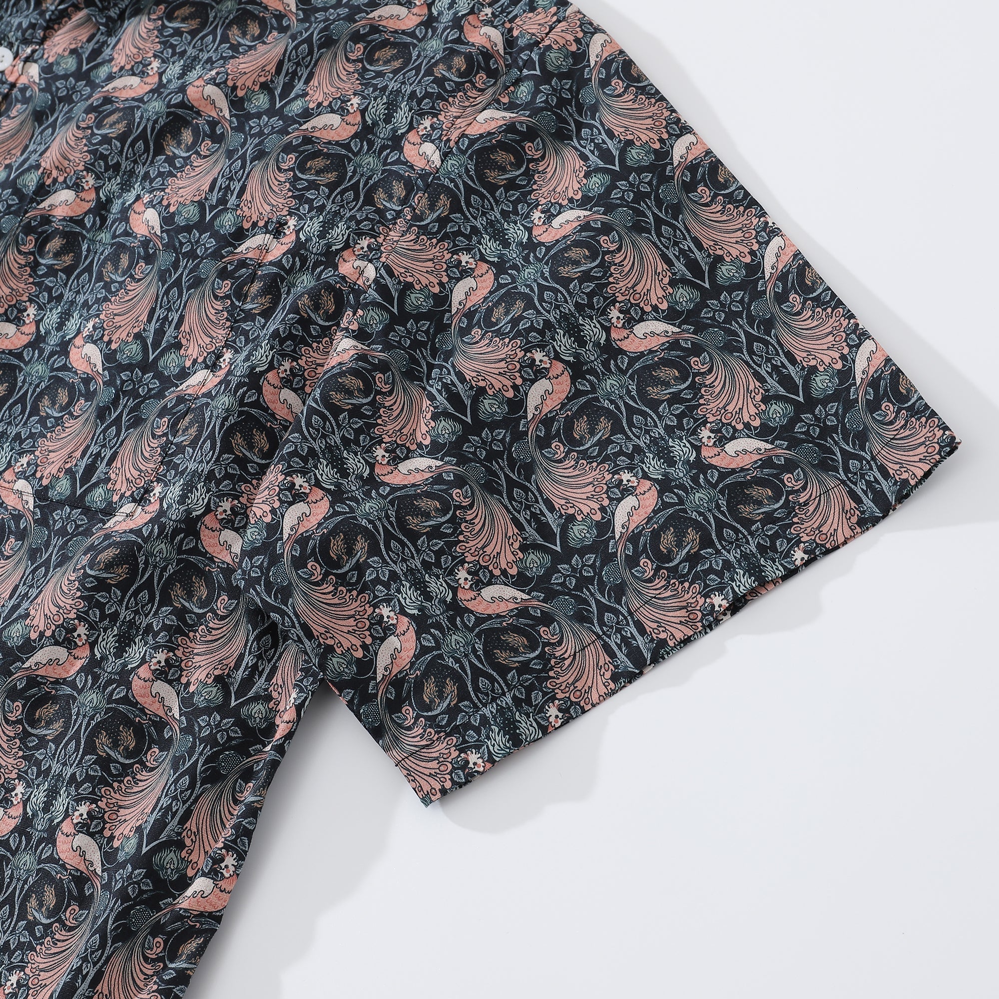 Camisas hawaianas para hombre con diseño de pájaros y botones
