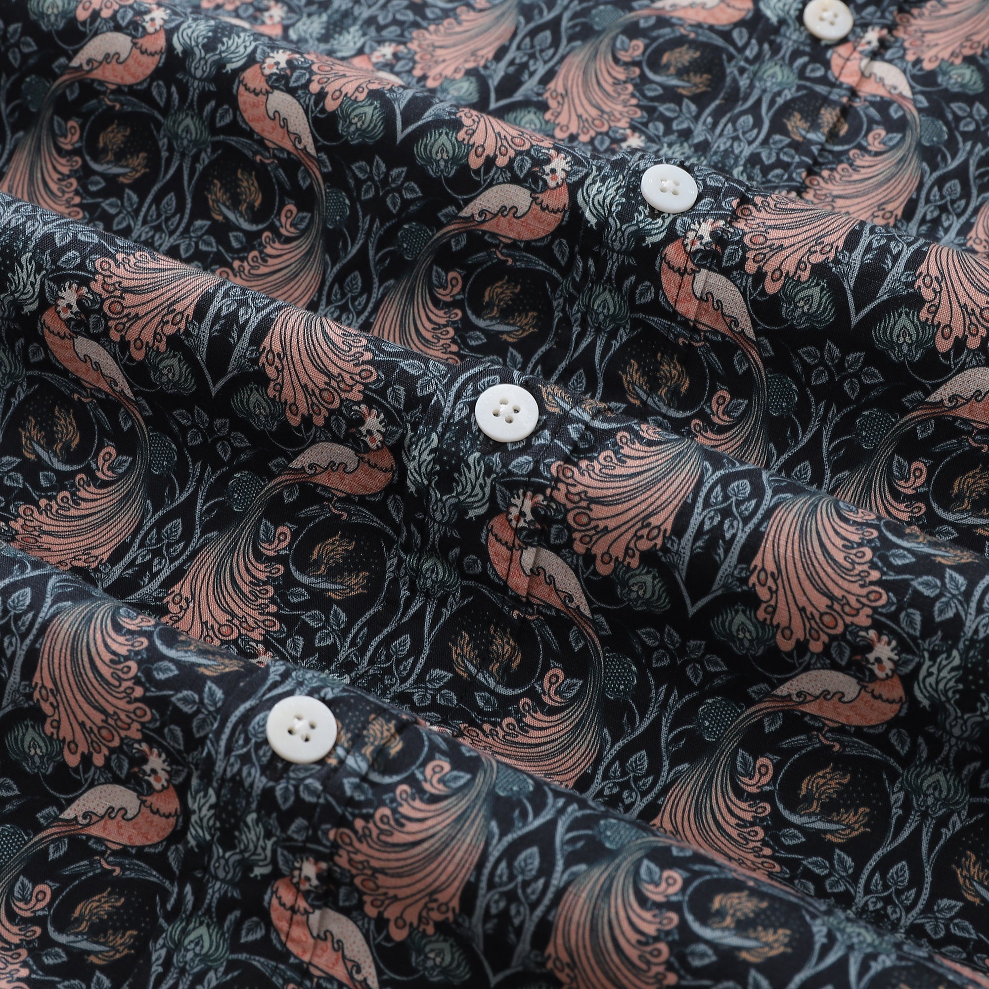 Camisas hawaianas para hombre con diseño de pájaros y botones