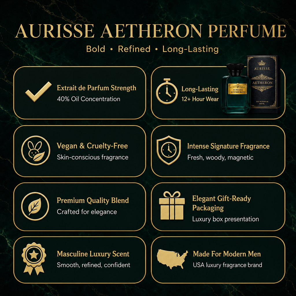 Aurisse Aetheron Extrait de Parfum 100ML for Men – Luxury Long-Lasting Fragrance