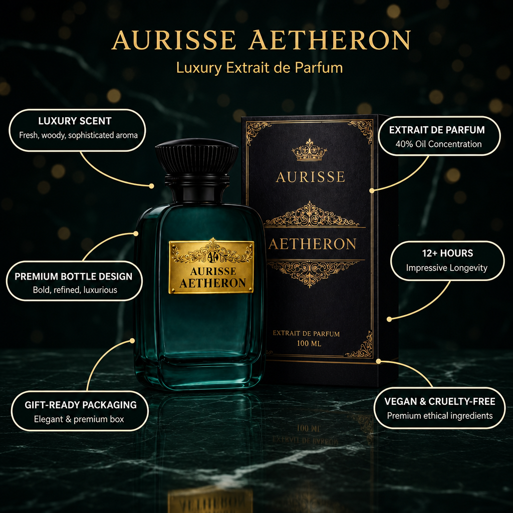 Aurisse Aetheron Extrait de Parfum 100ML for Men – Luxury Long-Lasting Fragrance