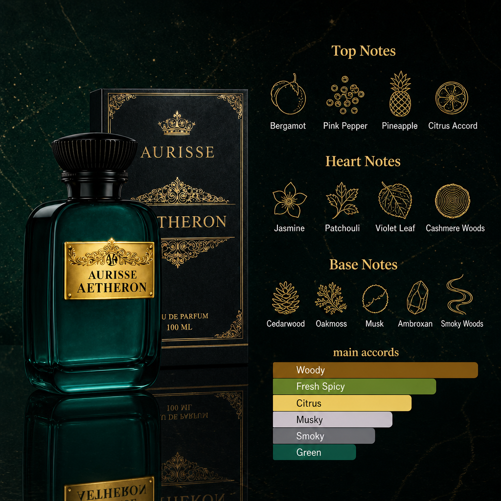 Aurisse Aetheron Extrait de Parfum 100ML for Men – Luxury Long-Lasting Fragrance