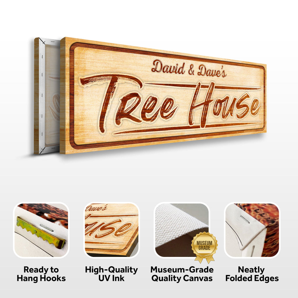 Treehouse Sign, Unique Baby Boy Gift, Tree House Wall Art, Tree House Sign, Tree House Lover Gift Sign Decor