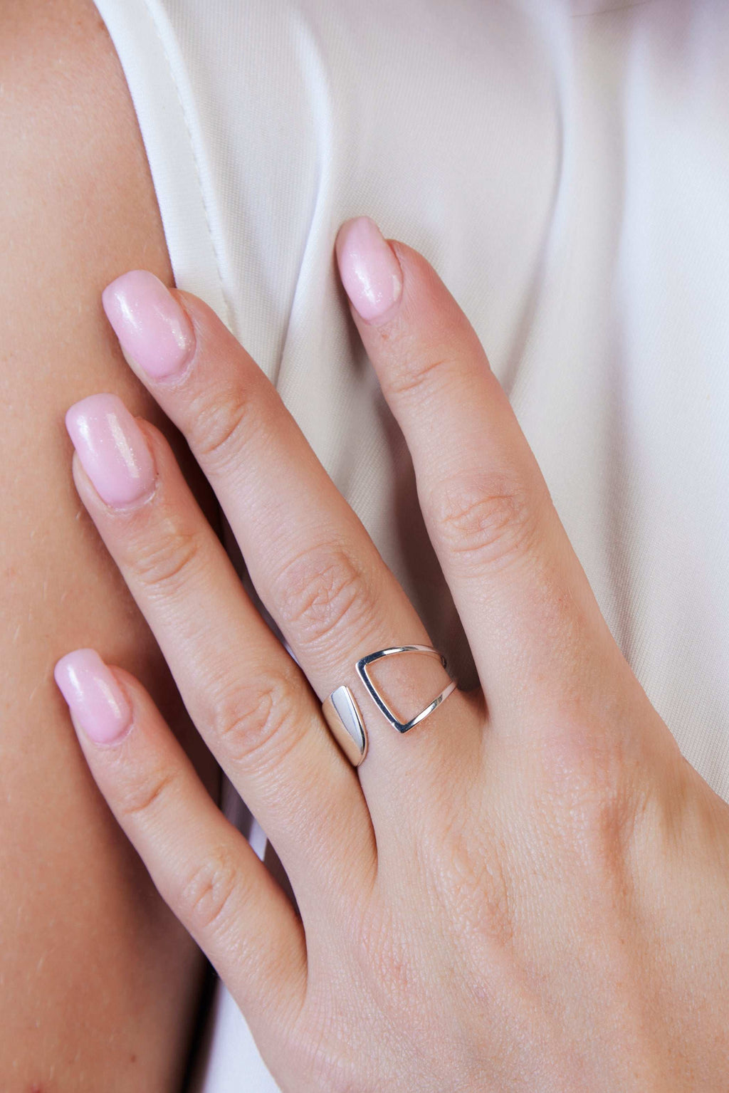 Ganga -Silver Geometric Ring