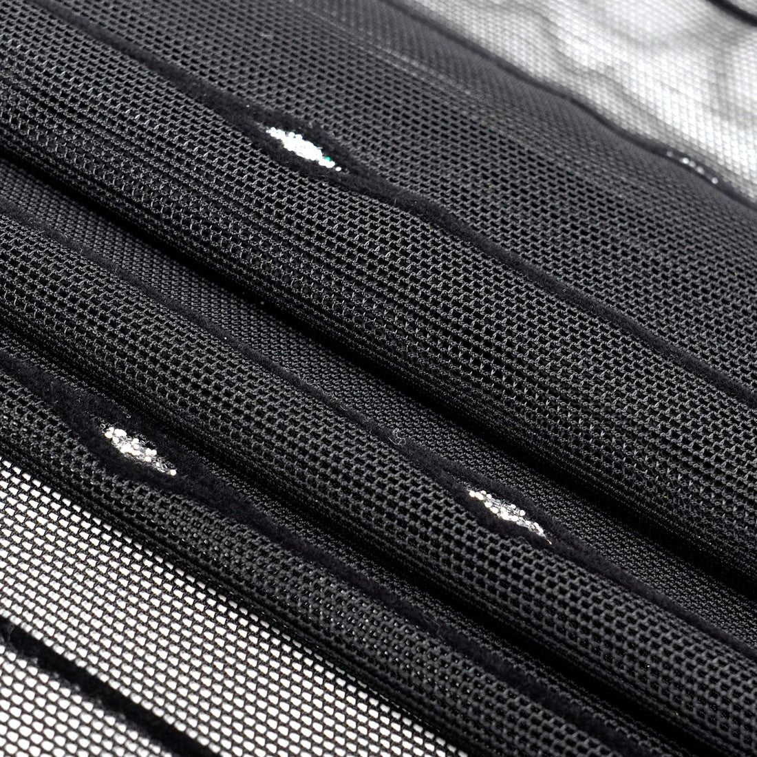 Linear Flocked Stretch Mesh Fabric | Blue Moon Fabrics