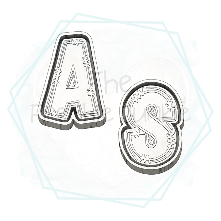 Doodle Stich Alphabet Freshie Mold